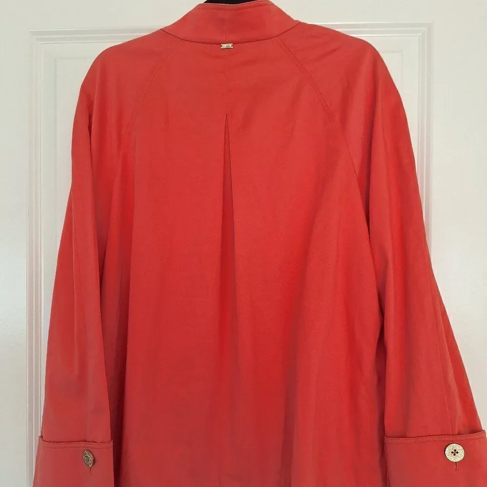 ST. JOHN SPORT Pink Long Pocket cotton Jacket‎ Coat size M